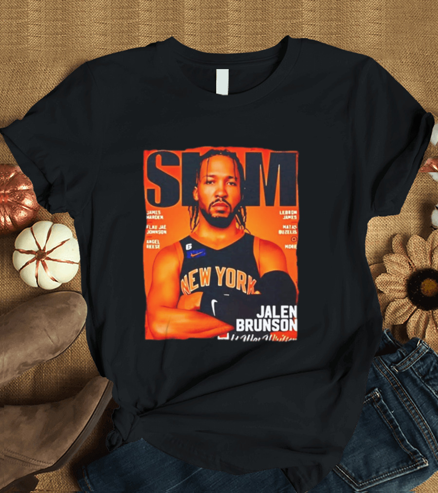 Slam Magazine New York Jalen Brunson Basketball T-Shirt