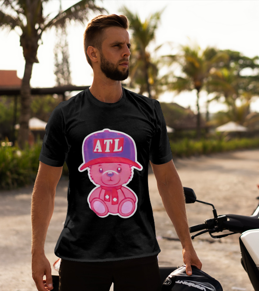 ATL Cap Teddy Bear Atlanta Braves Baseball Scarf T-Shirt
