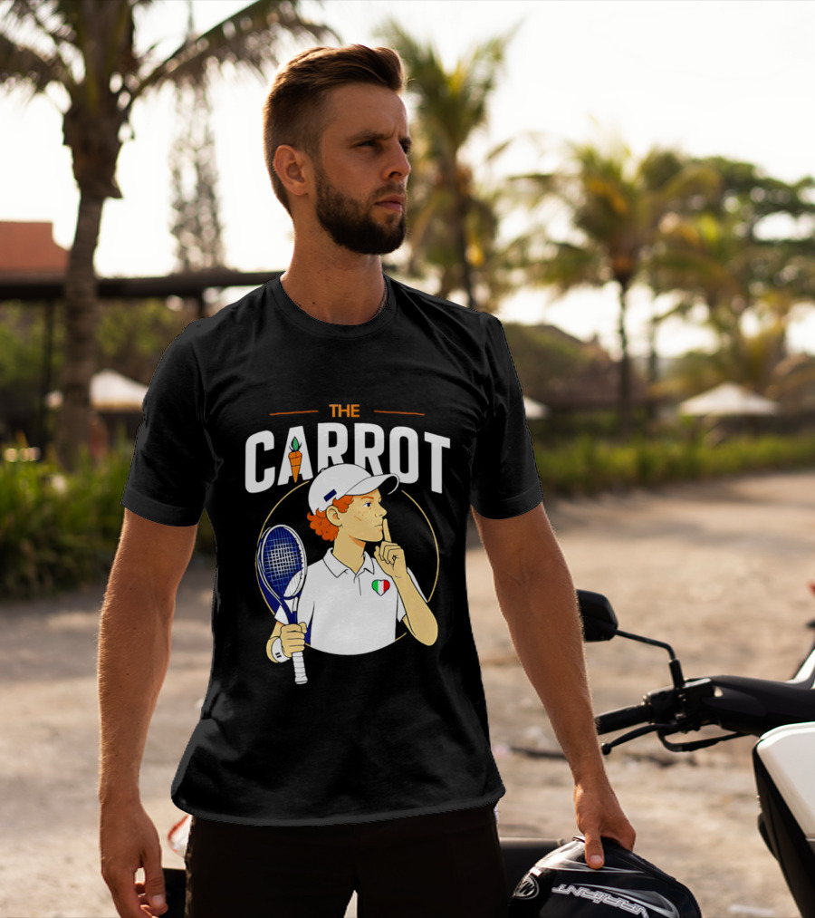 The Carrot Tennis Player Italian Flag T-Shirt