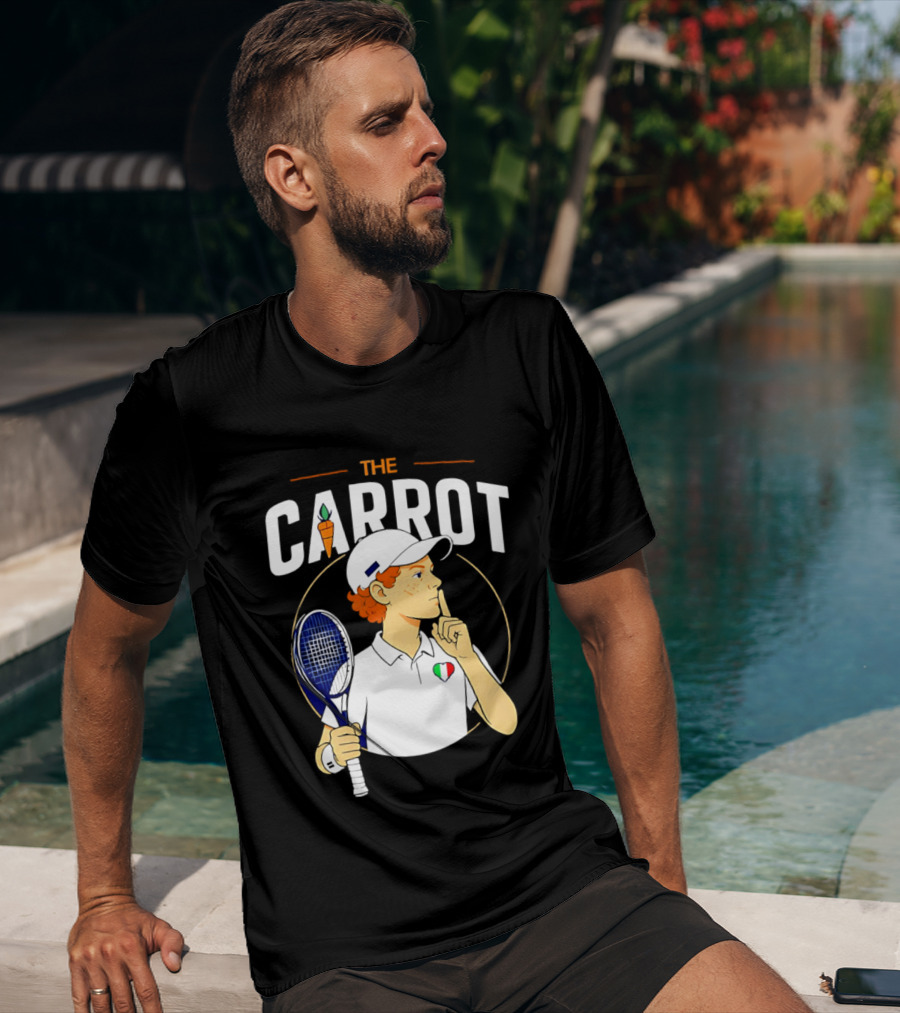 The Carrot Tennis Player Italian Flag T-Shirt