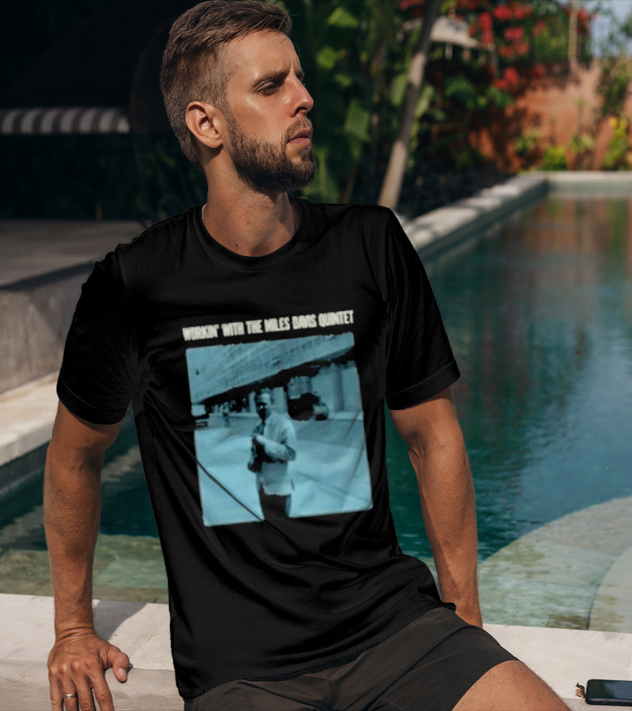 Workin' Miles Davis Quintet Blue Album Cover Streetscape T-Shirt