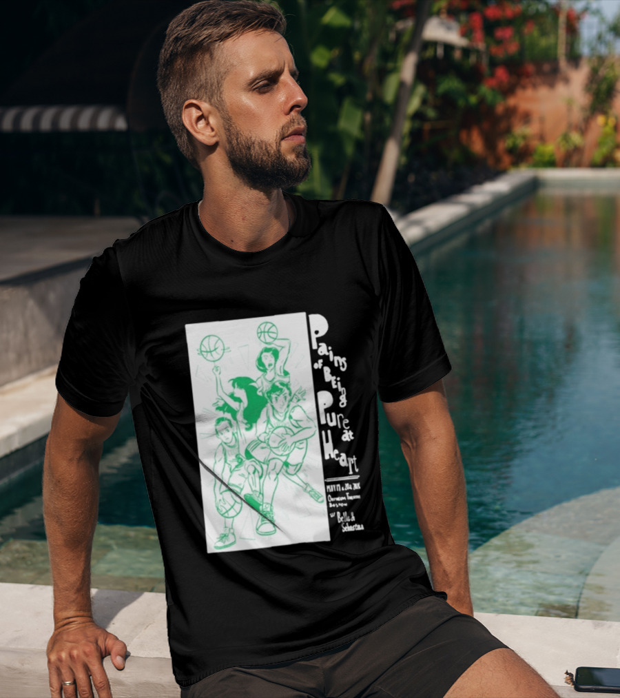 Pains Of Being Pure At Heart Boston May 19 Paradise Touring Company With Helki Silkscreen Basketball T-Shirt