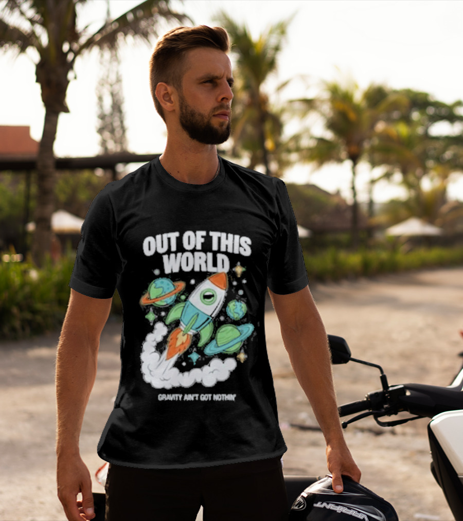 Out Of This World Rocket Just Got Bigger Planets Space Adventure T-Shirt