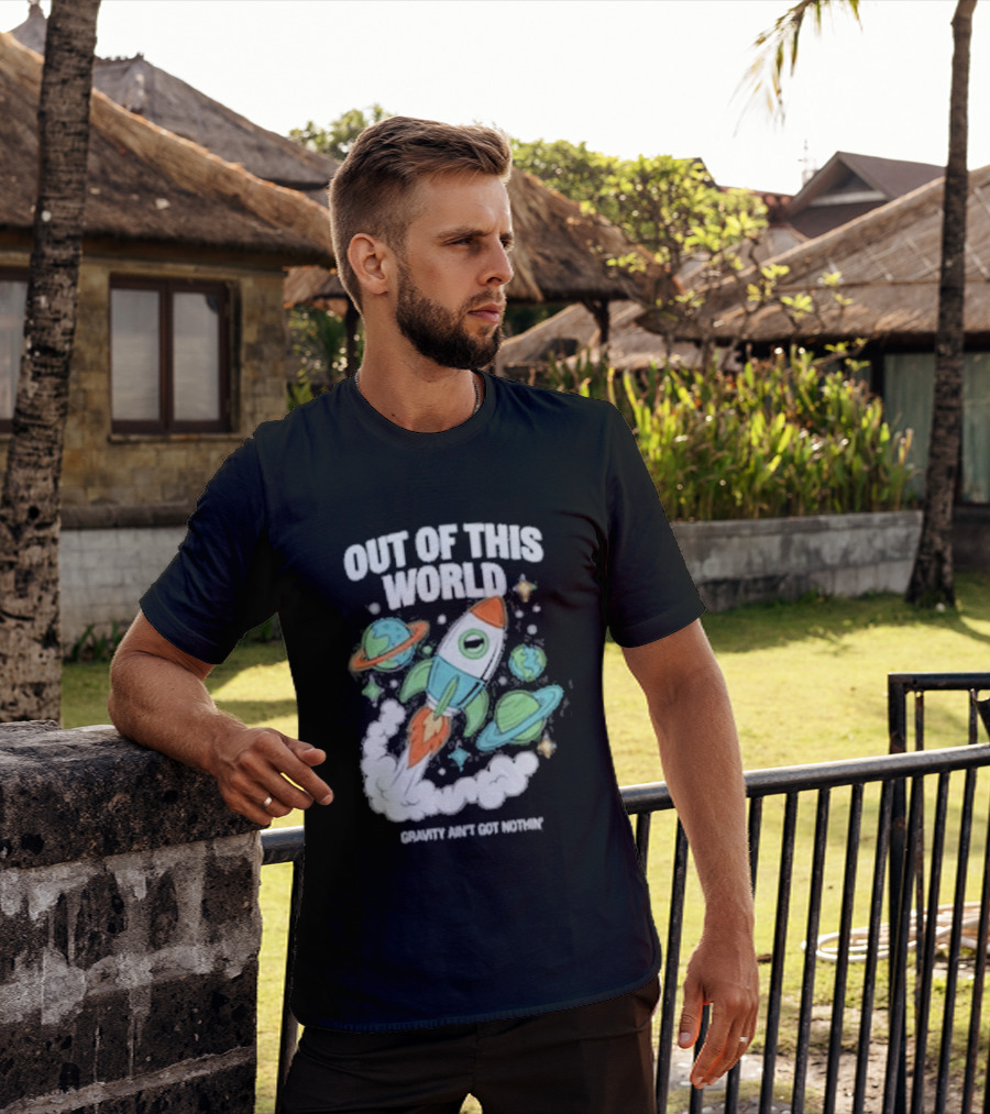 Out Of This World Rocket Just Got Bigger Planets Space Adventure T-Shirt