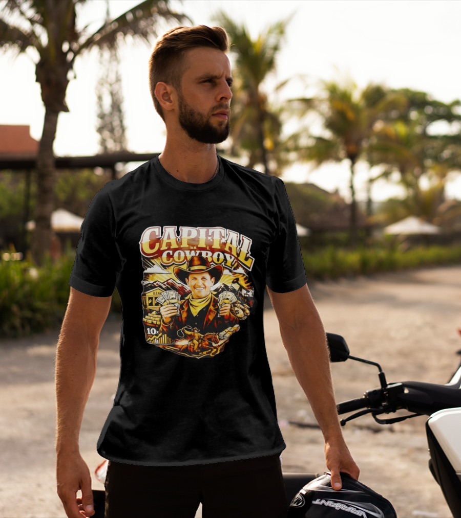 Capital Cowboy Bank Cash 10x Cowboy Hat T-Shirt