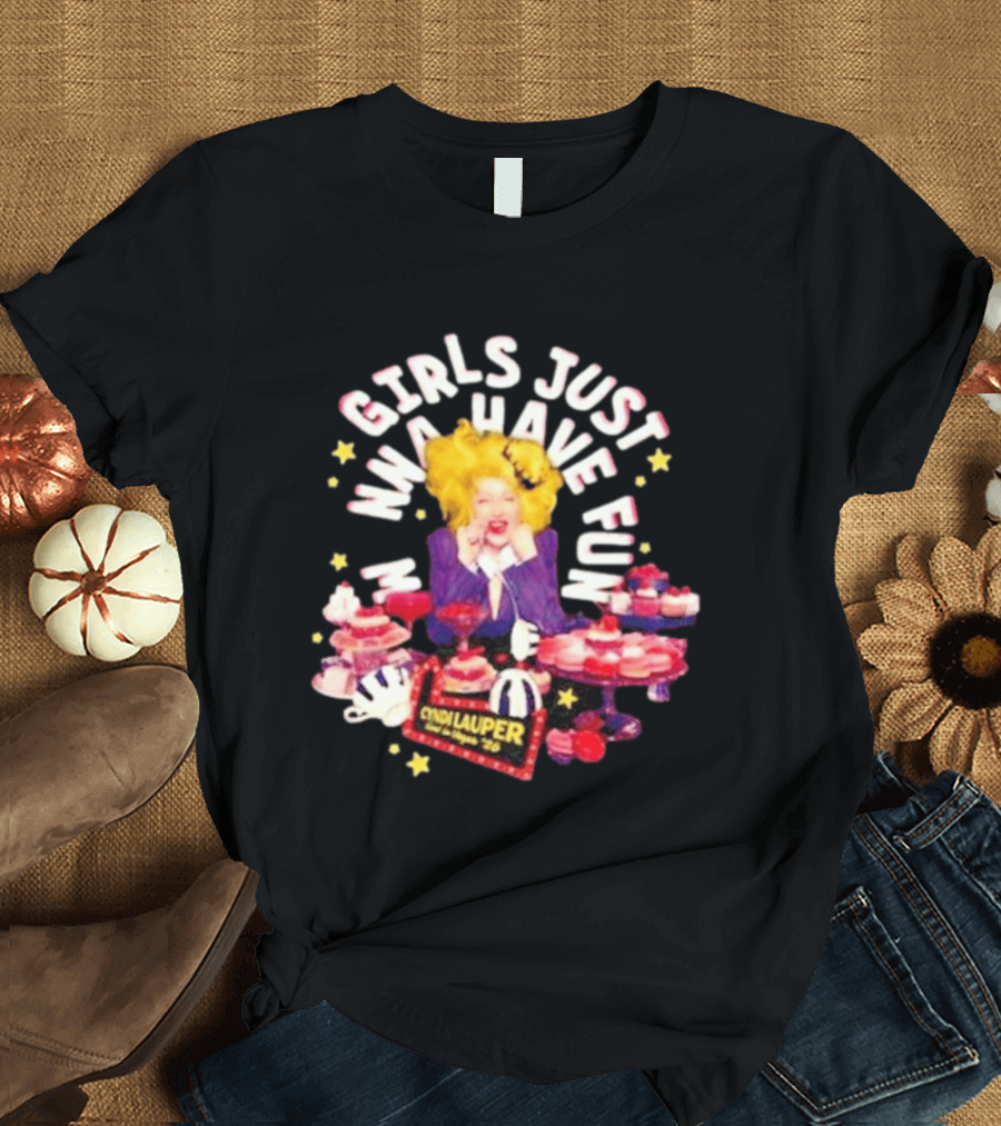 Cyndi Lauper Girls Just Wanna Have Fun Sweets Cupcake Party T-Shirt