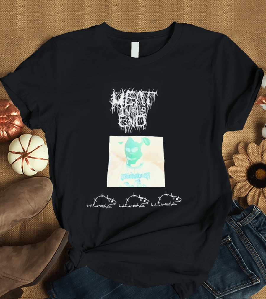 Windbreaker Rat Meat In The End Mysterious Masked Figure T-Shirt