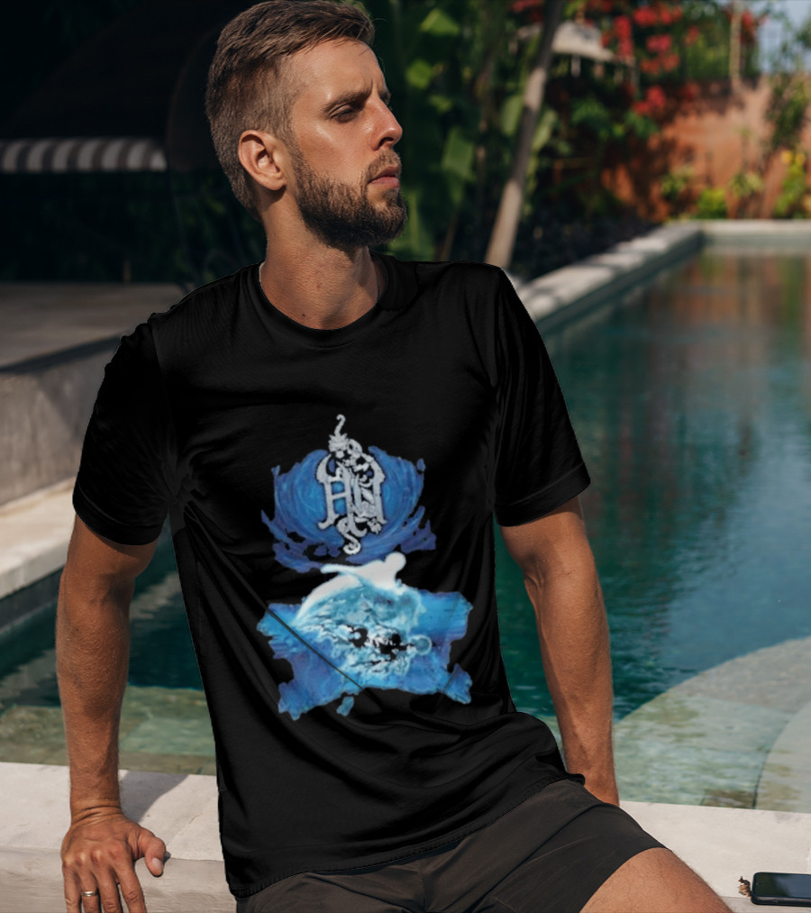 The Hu Hun Album HN Iconic Blue Artistic Wave T-Shirt