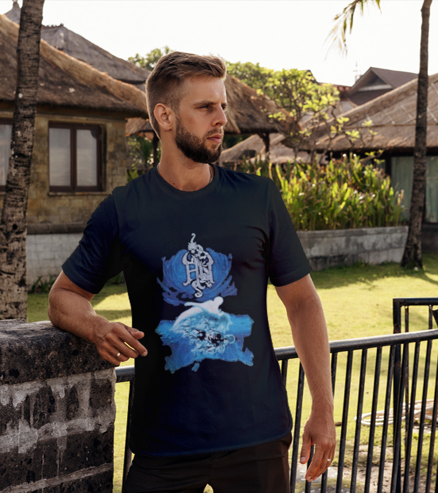 The Hu Hun Album HN Iconic Blue Artistic Wave T-Shirt