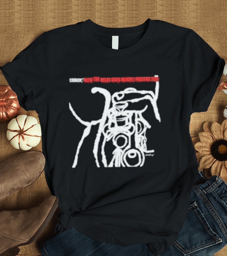 Miles Davis Quintet Cookin' Abstract Line T-Shirt