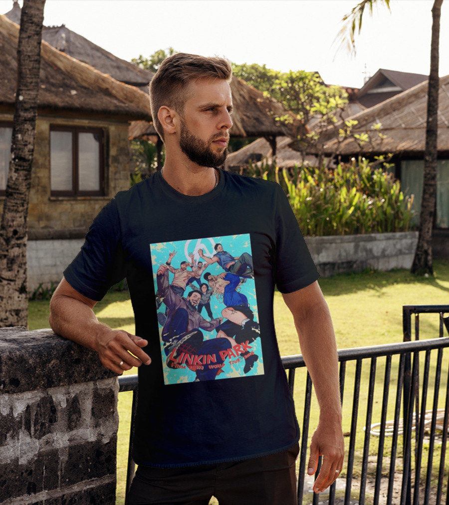 Linkin Park From Zero World Tour 2025 Anime Style Group T-Shirt