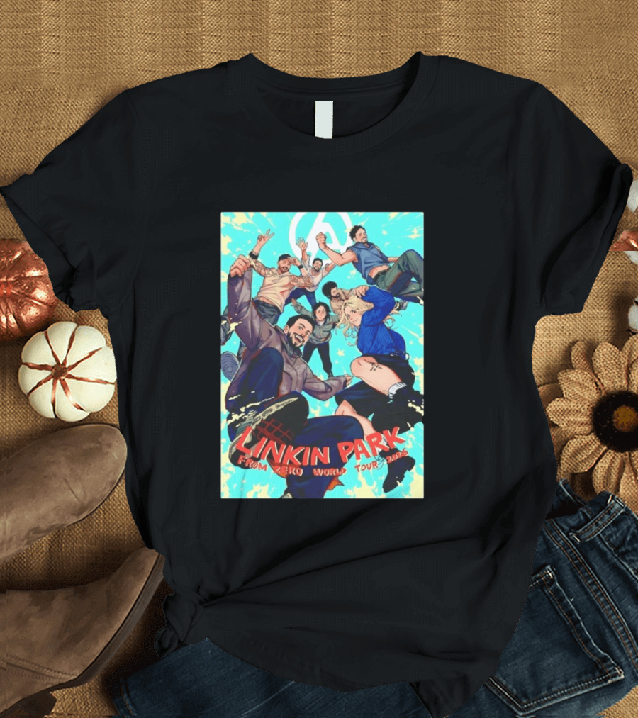 Linkin Park From Zero World Tour 2025 Anime Style Group T-Shirt