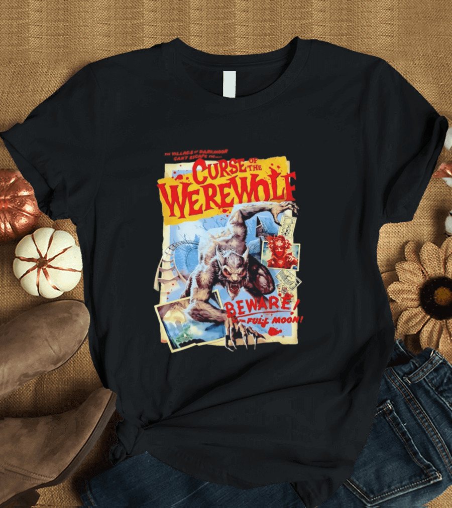 Curse Of The Werewolf Beware Full Moon Monster Attack T-Shirt
