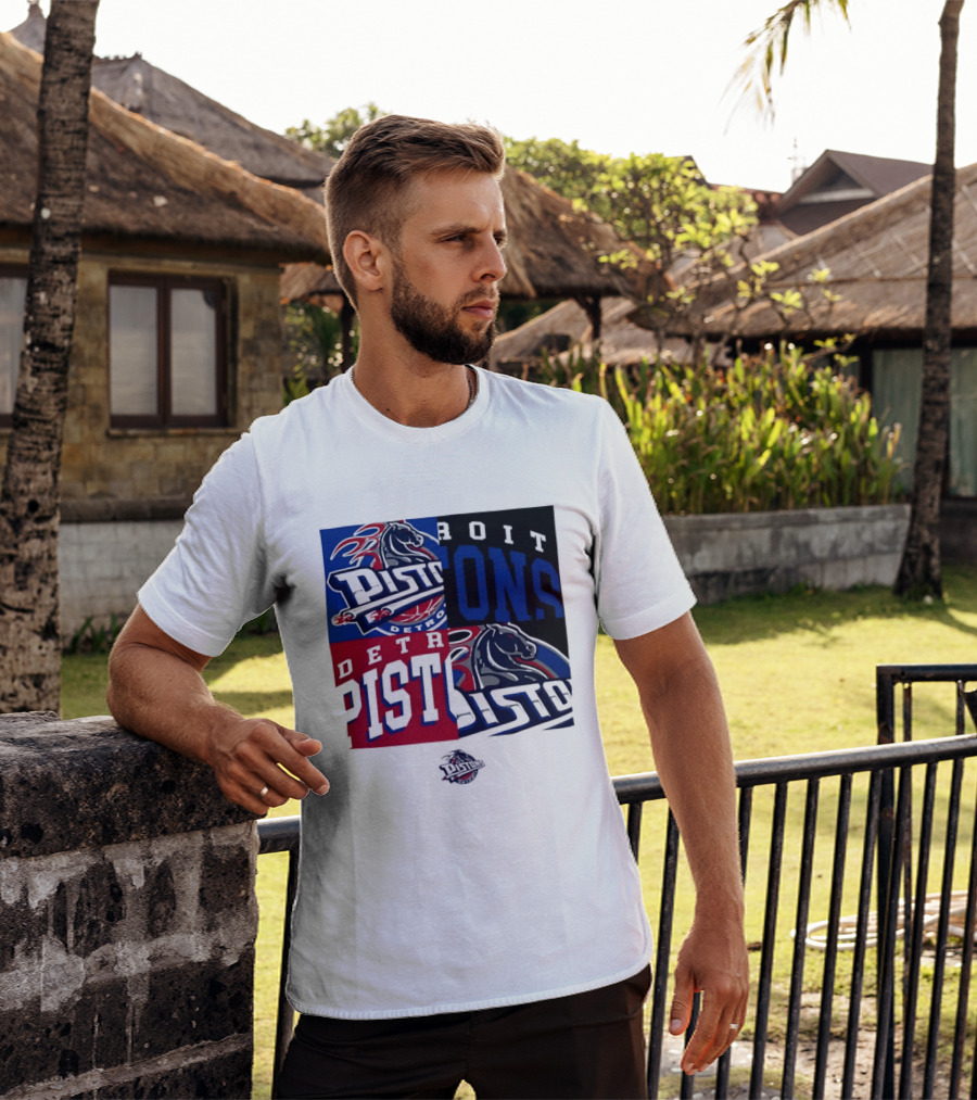 Detroit Pistons NBA Mashup Basketball Sports T-Shirt