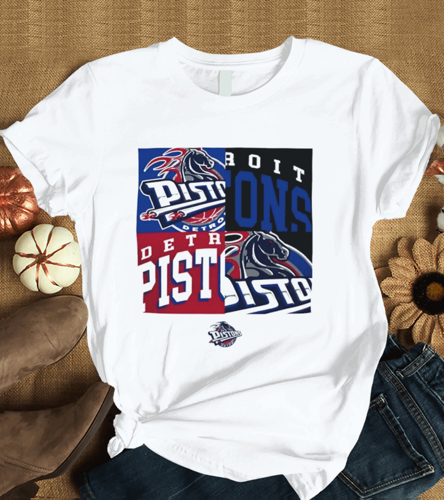 Detroit Pistons NBA Mashup Basketball Sports T-Shirt