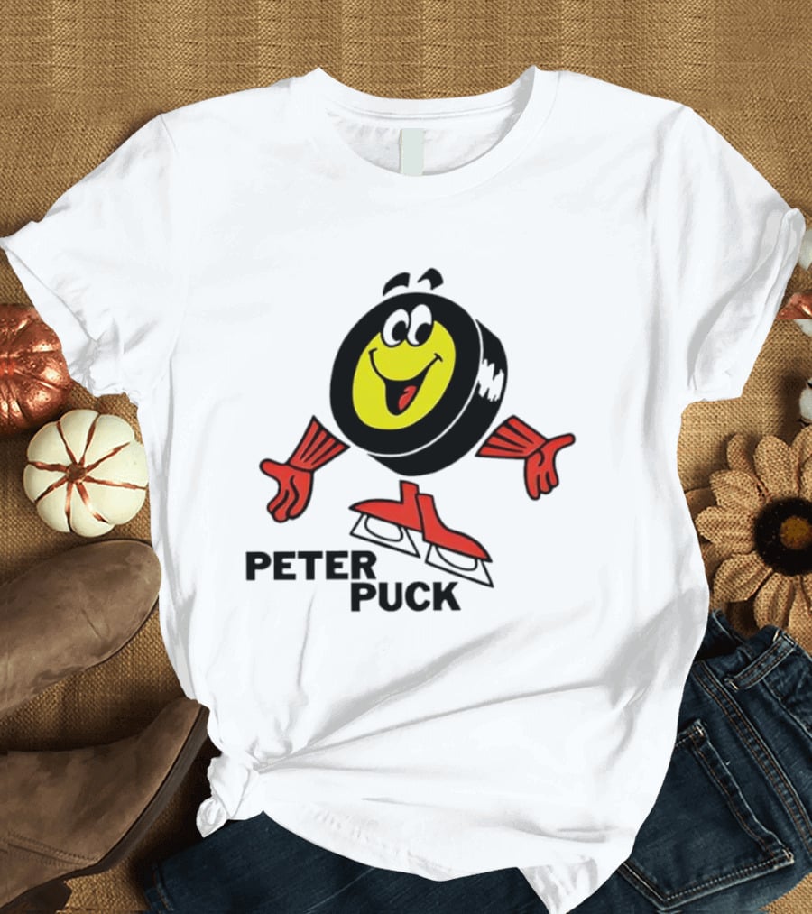 Peter Puck Cartoon Character Hockey T-Shirt