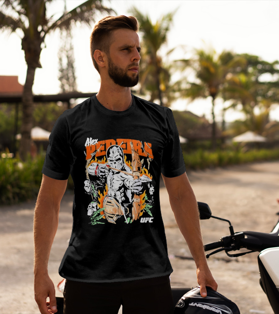 Alex Pereira Poatan UFC Warrior Lotas Brand Archery Flames T-Shirt