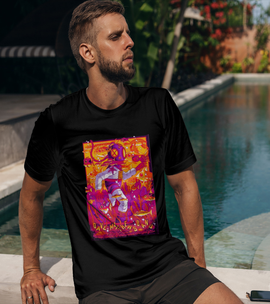 Dave Matthews Band Diver Illustration May 30 2026 ITHINK Financial Amphitheatre West Palm Beach FL T-Shirt
