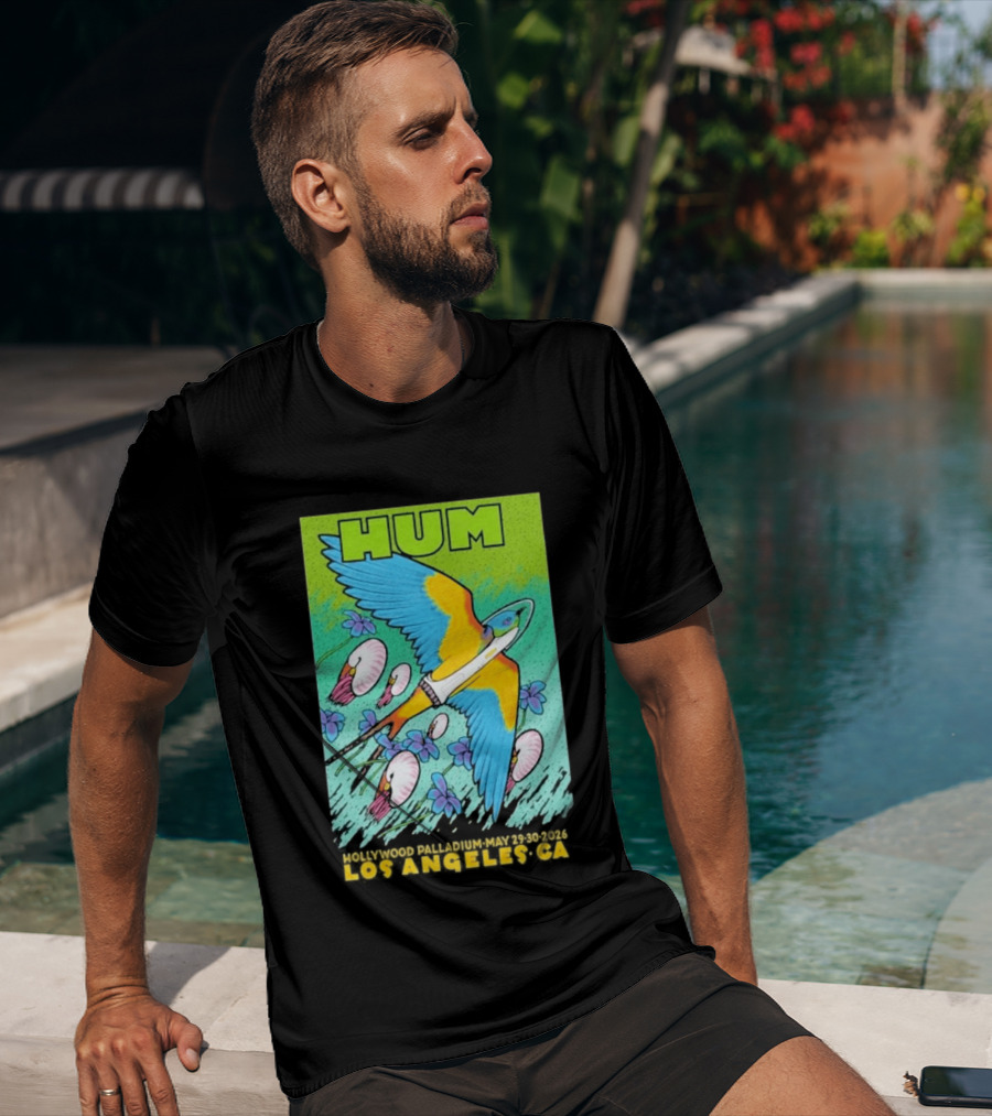 Hum Los Angeles May 29 + 30 2026 CA Vibrant Bird And Flowers T-Shirt