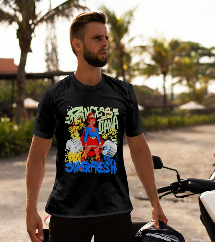 Princess Tiana Supergirl Beast Mode Superfresh Strength Powerlifting T-Shirt