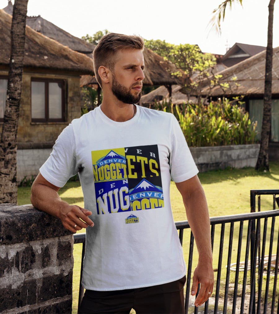 Denver Nuggets New Era Block Retro Split Collage T-Shirt
