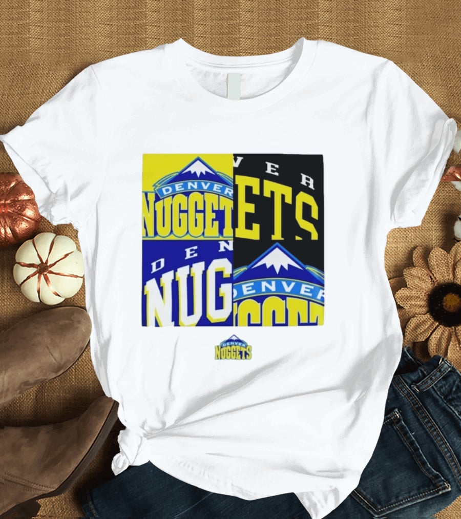 Denver Nuggets New Era Block Retro Split Collage T-Shirt