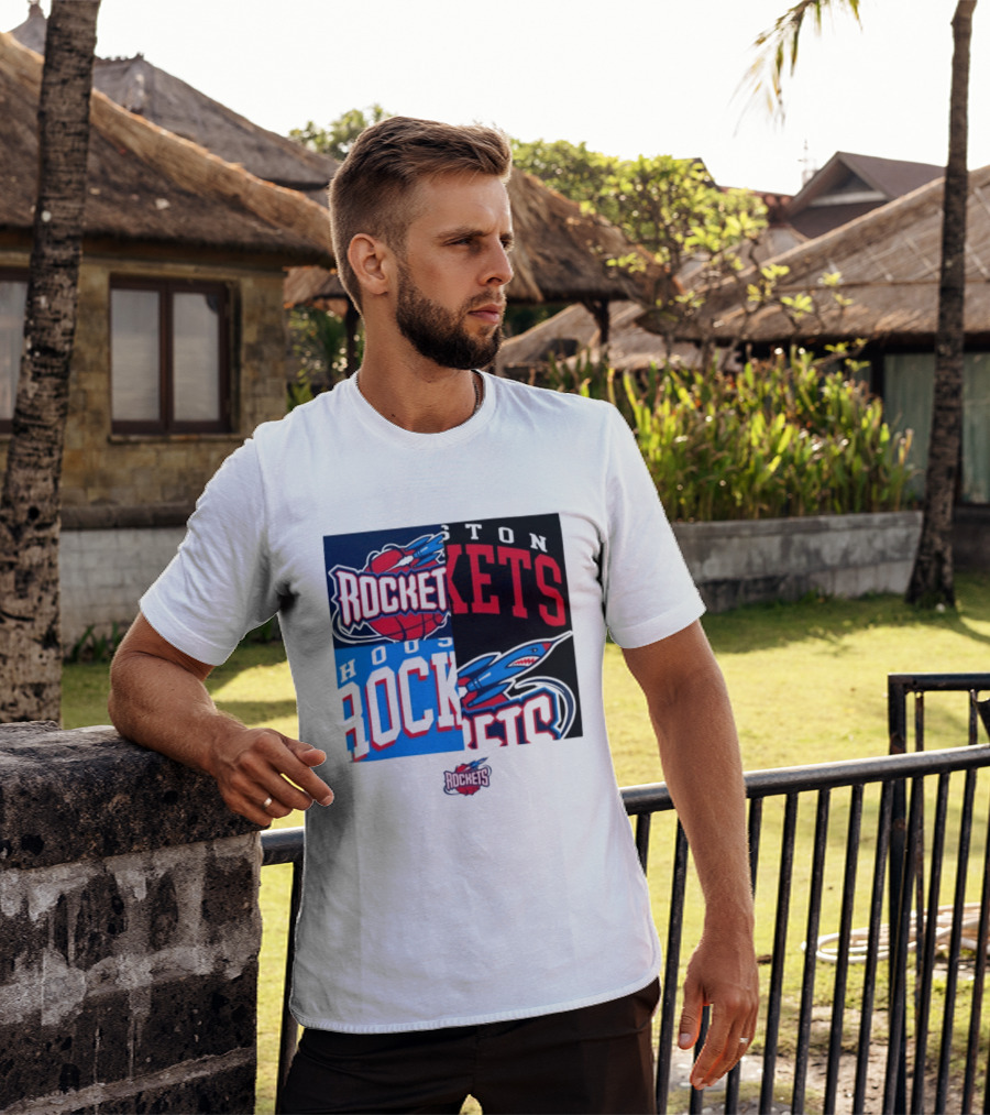 Houston Rockets New Era Block Basketball Team T-Shirt