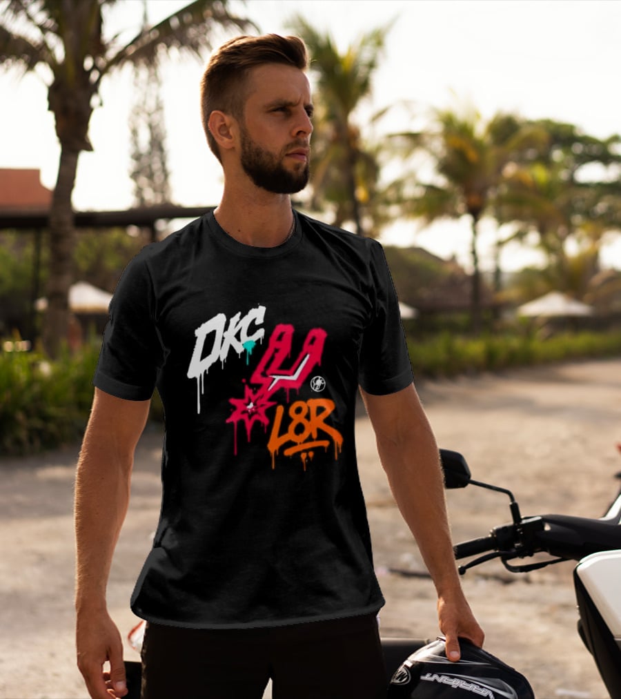 OKC Spurs U L8R Basketball Graffiti T-Shirt