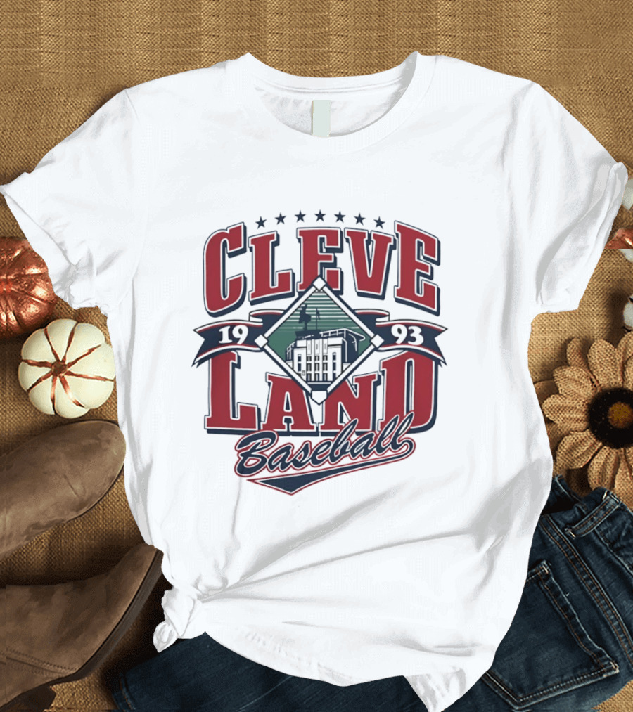 Cleveland Baseball 1993 Cleveland Municipal Stadium Major League Baseball T-Shirt