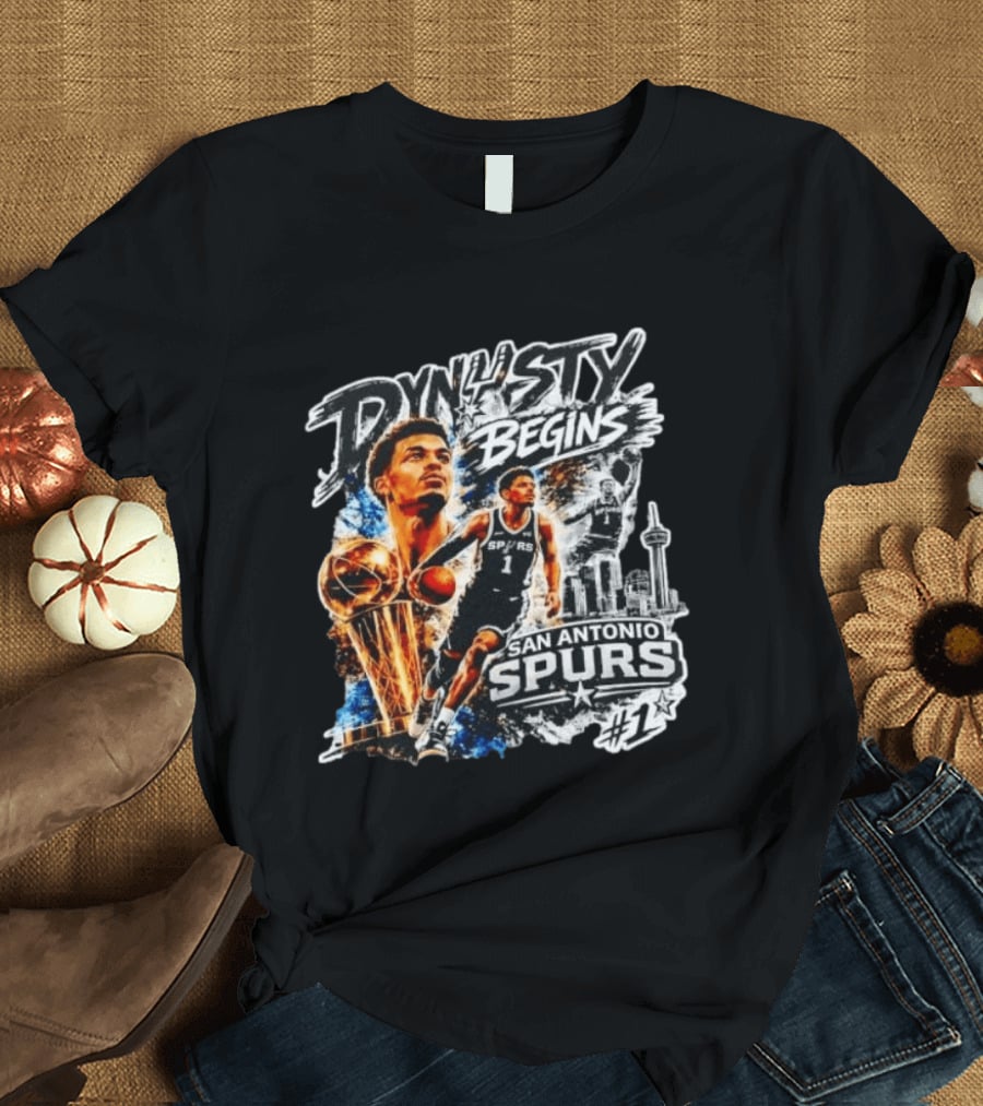Dynasty Begins San Antonio Spurs #1 Victor Wembanyama T-Shirt
