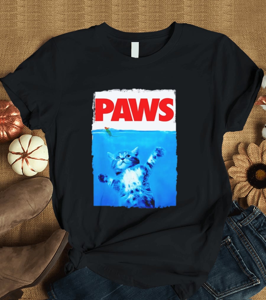 Jaws Universal Steven Spielberg Amblin Entertainment Paws Kitten Mouse T-Shirt