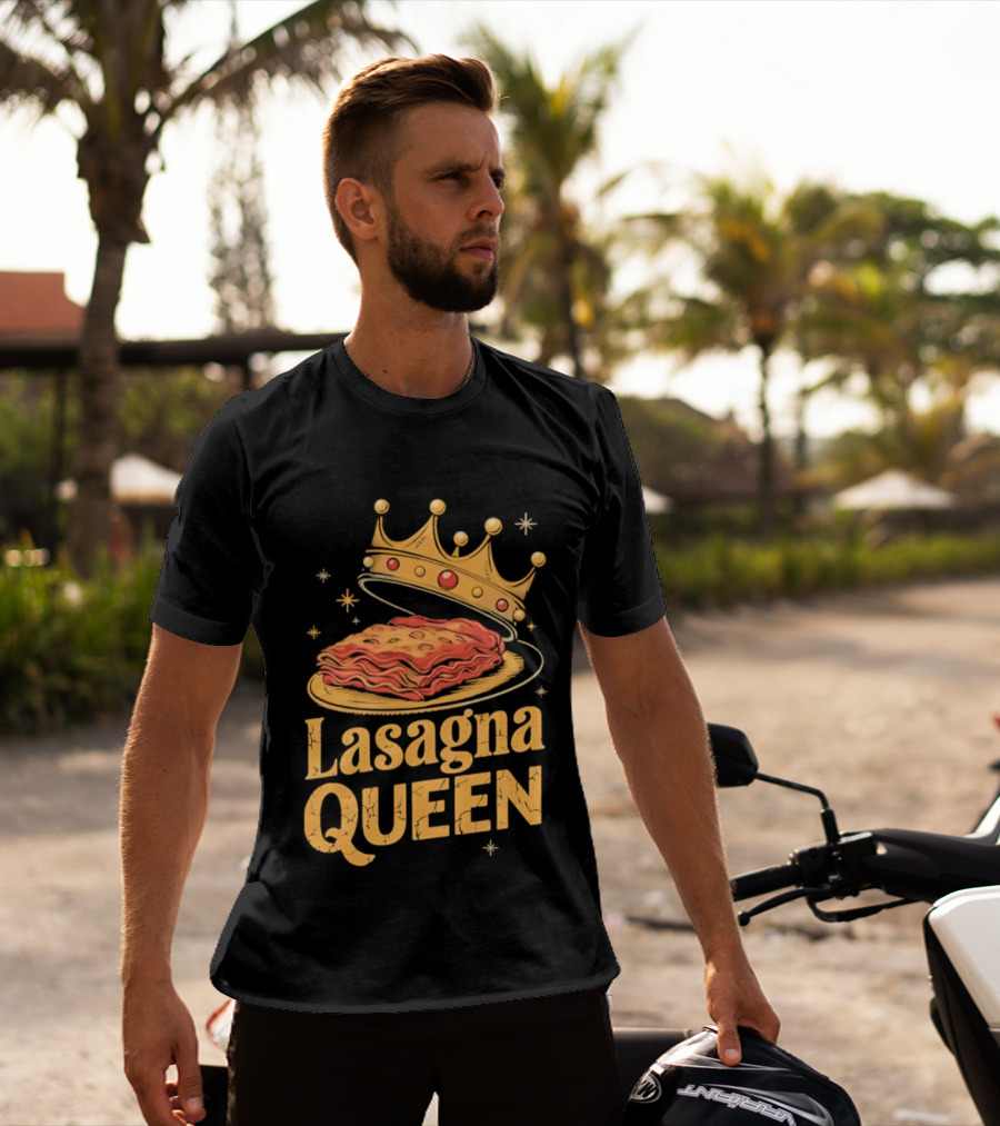 Lasagna Queen Italian Pasta Culinary Royalty Crown Slice Serving T-Shirt