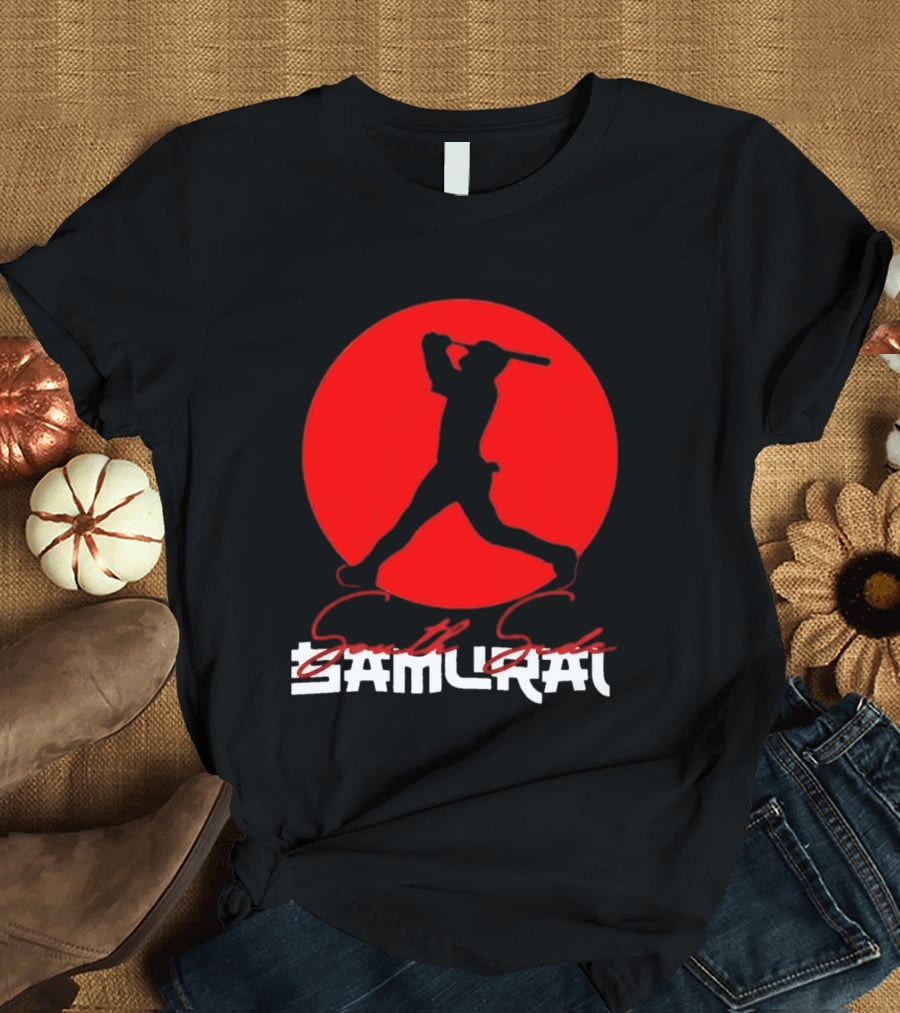 Samurai Baseball Stride Dark Red Circle Sōru Geki T-Shirt