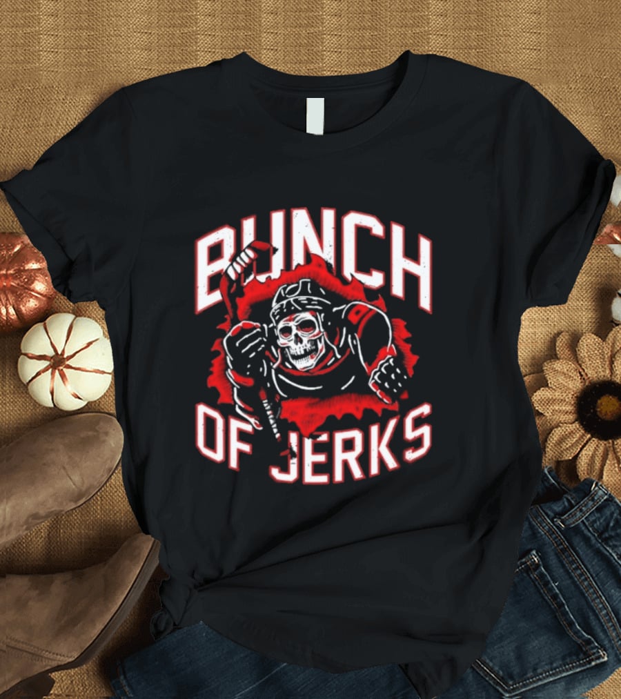 Bunch Of Jerks Skeleton Carolina Hurricanes Hockey T-Shirt