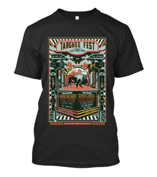 Targhee Fest 2026 Grand Targhee Resort Alta Wyoming Marcus King Band Charley Crockett Ryan Bingham T-Shirt