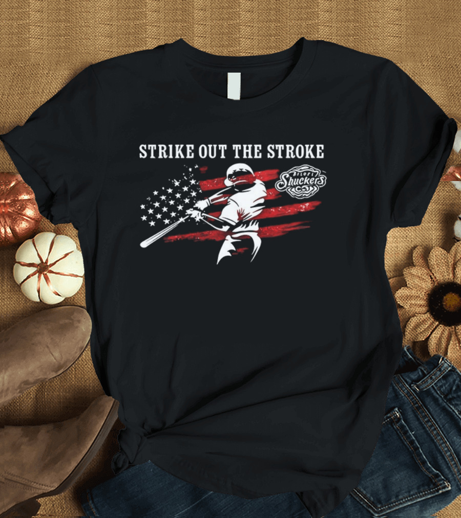 Biloxi Shuckers Strike Out The Stroke Twofer Tuesday 2026 Baseball Event T-Shirt