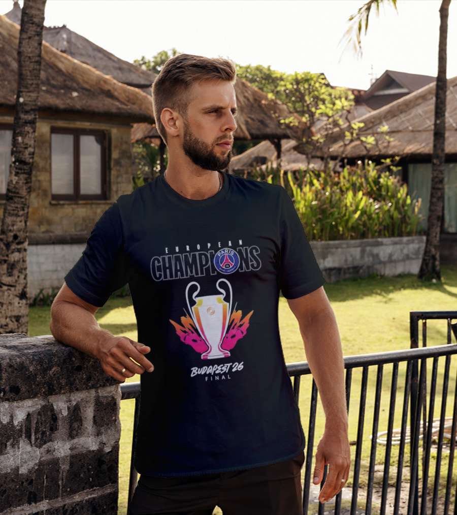 European Champions PSG Budapest 2026 Final T-Shirt