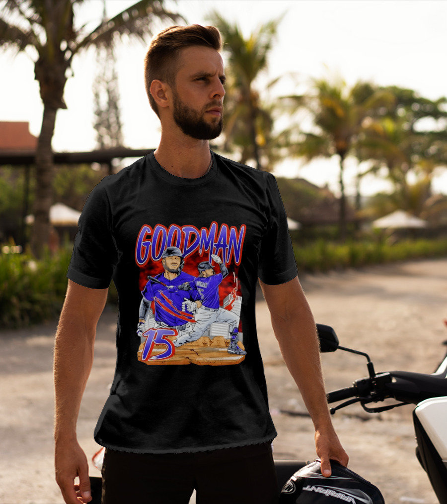 Goodman 15 Colorado Rockies Baseball Player Dynamic T-Shirt