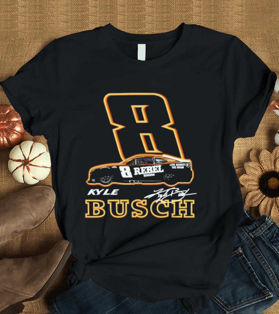 Kyle Busch 8 Rebel NASCAR Racing Car T-Shirt
