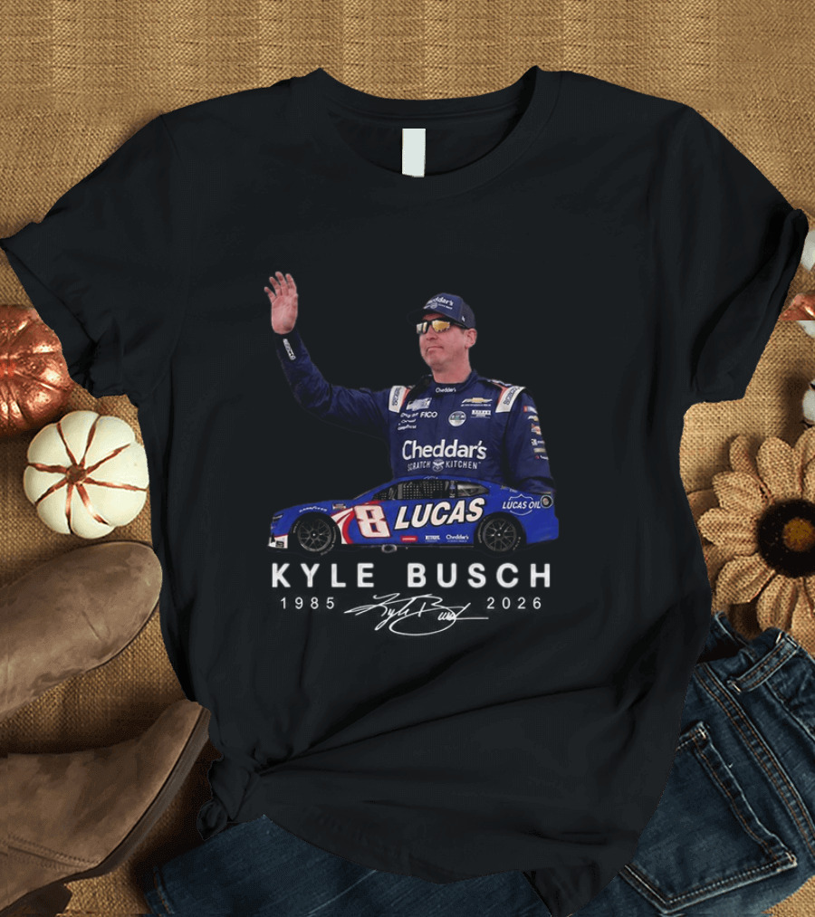 Kyle Busch NASCAR 8 Lucas Oil Cheddar's Scratch Kitchen 2026 T-Shirt