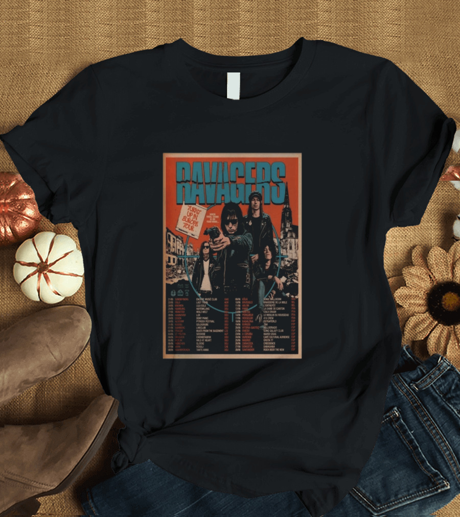 RAVAGERS Turnt Up In Europe 2026 Tour Dates And Cities T-Shirt