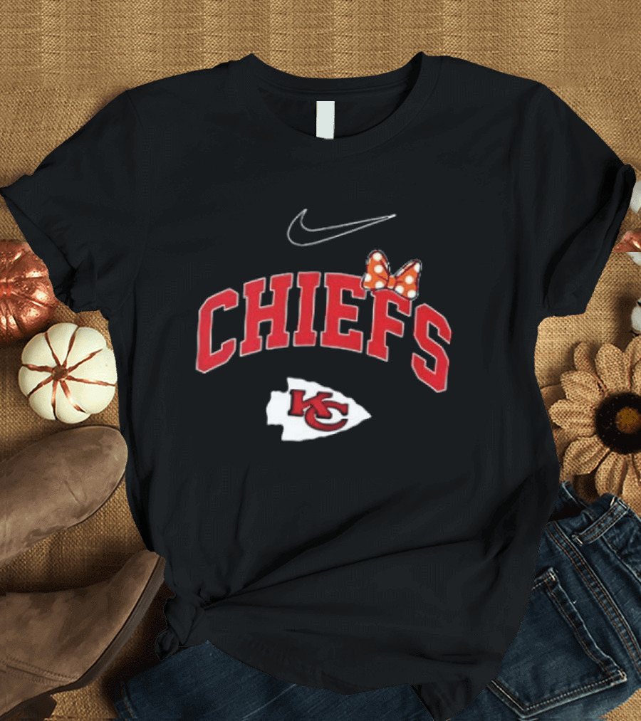 Kansas City Chiefs Boo To You Fa Boo Lous Chiefs Nike Bow KC T-Shirt