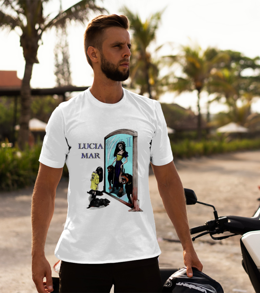 Dungeon Crawler Carl Lucia Mar Mirror Reflection With Dogs T-Shirt