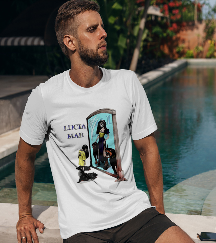 Dungeon Crawler Carl Lucia Mar Mirror Reflection With Dogs T-Shirt