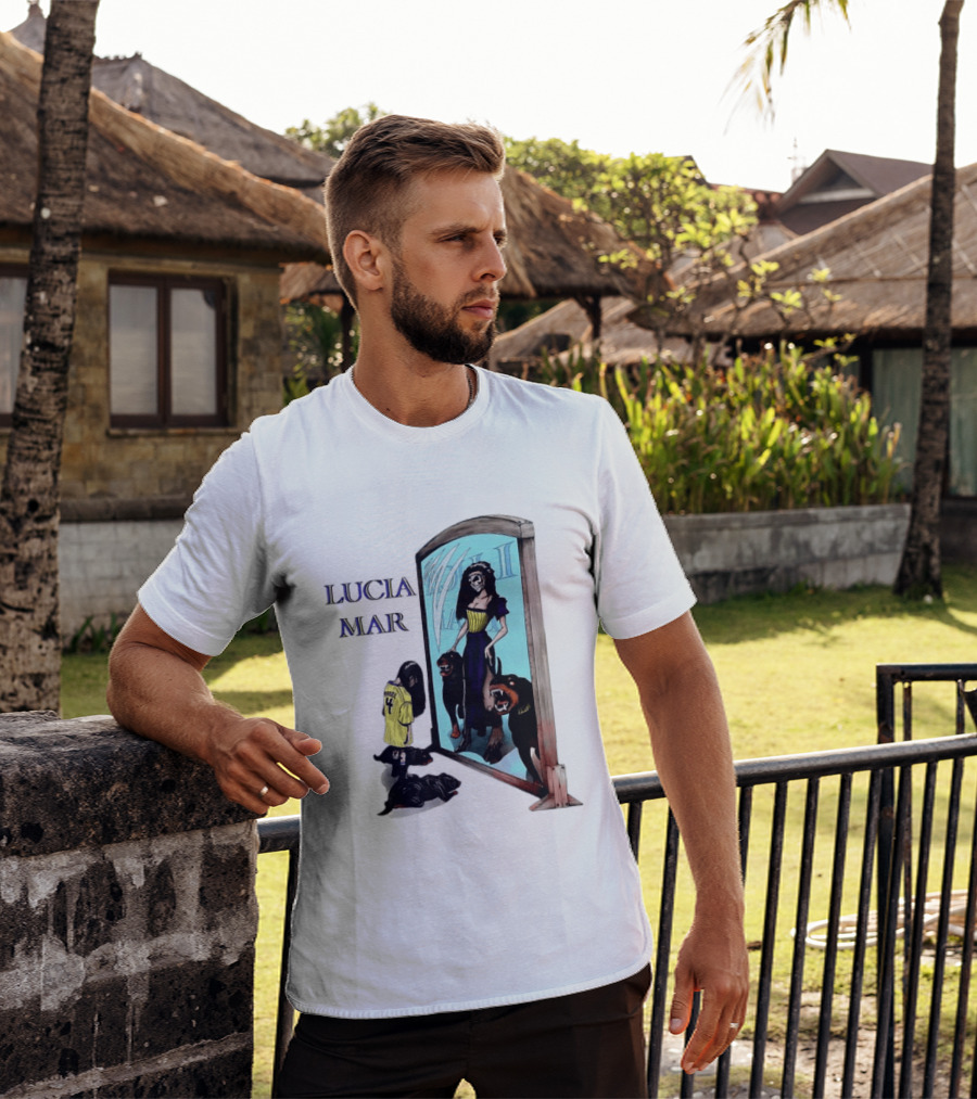 Dungeon Crawler Carl Lucia Mar Mirror Reflection With Dogs T-Shirt