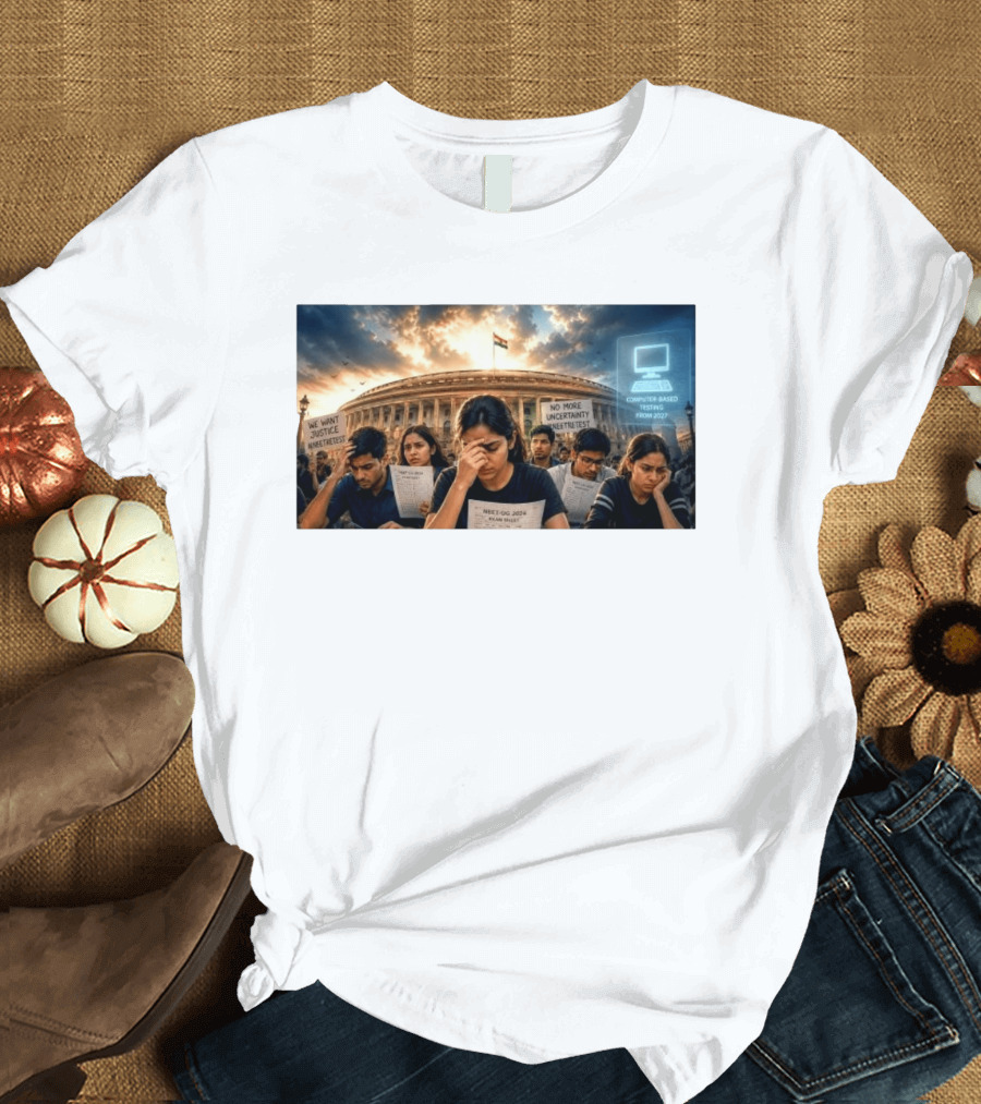 NTA Defends NEET Exam 2021 Retest Before Parliamentary Panel Amid Student Protests T-Shirt
