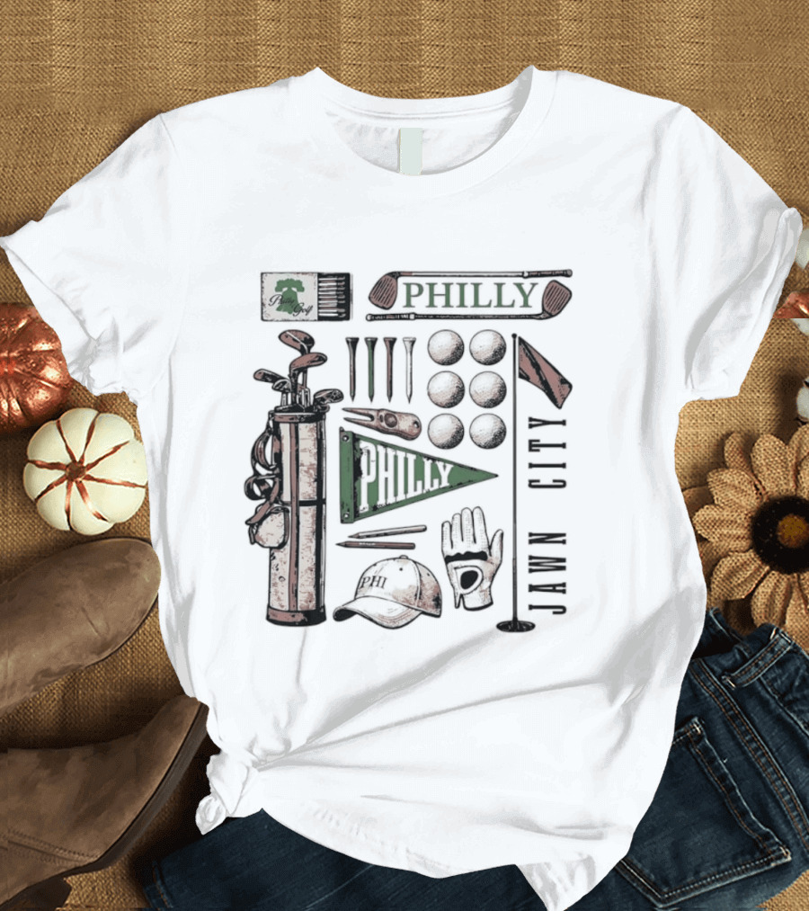 Philly Jawn Philadelphia Golf City Phi T-Shirt