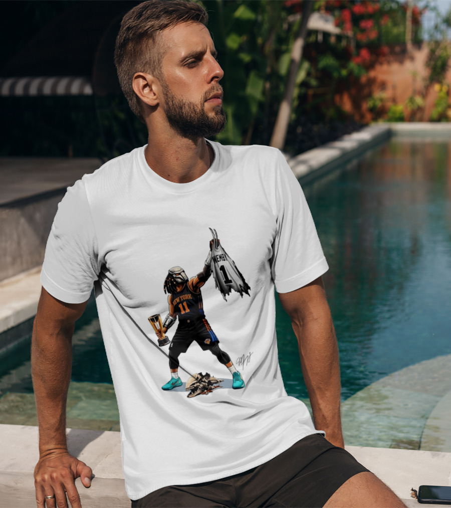 Jalen Brunson New York Knicks Wemby NBA Basketball Cartoon 11 Trophy T-Shirt