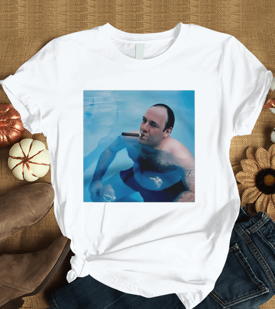 Tony Soprano The Sopranos Pool Scene Cigar Water Moment T-Shirt