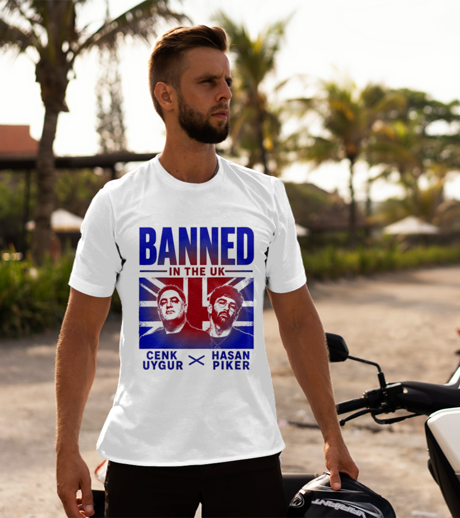Banned In The UK Cenk Uygur Hasan Piker Union Jack T-Shirt
